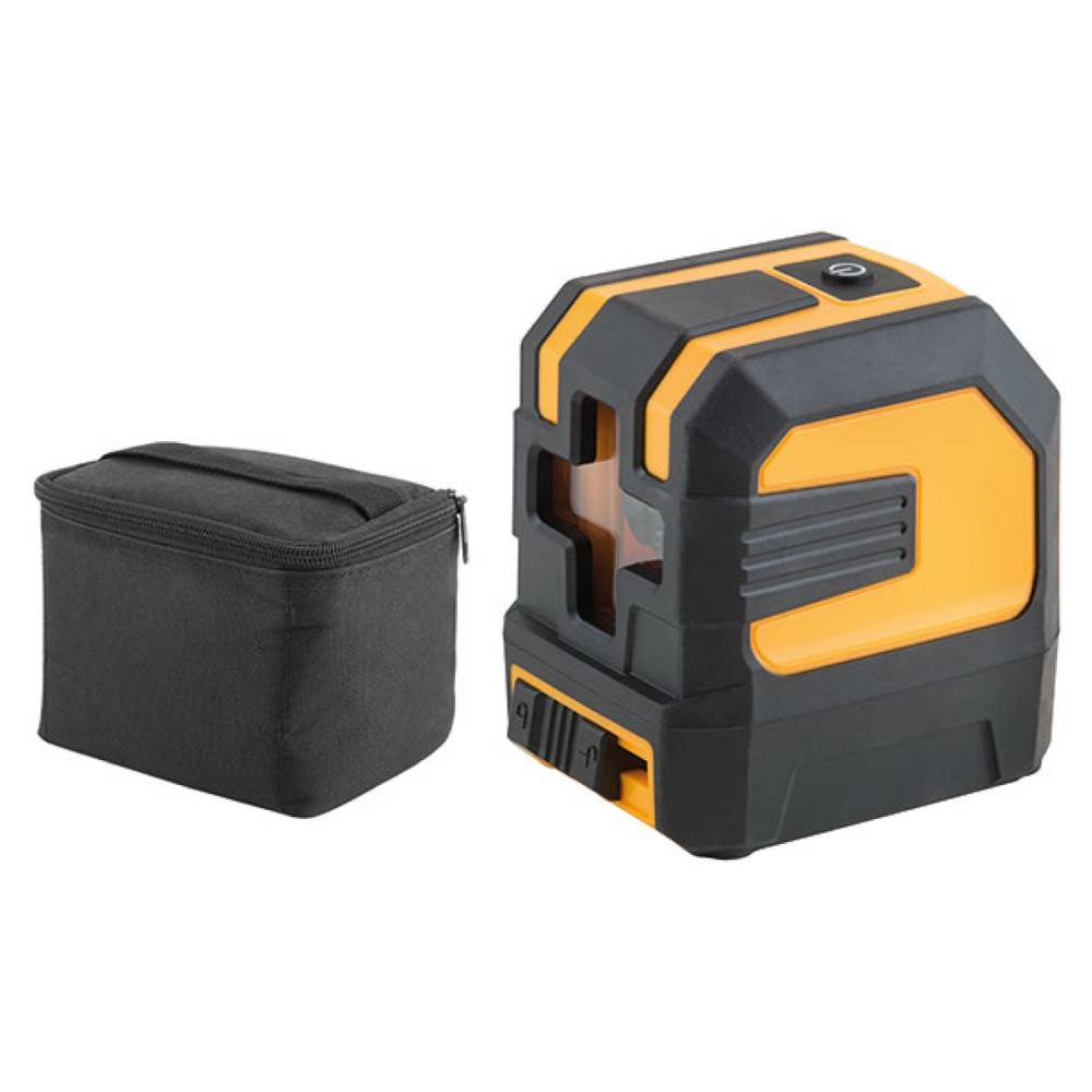 Уровень лазерный самоуспокаивающийся, красные лучи, крест, диапазон 15 м, без треноги, чехол FIT 18630