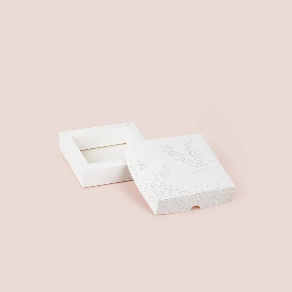 Коробка для пряников с тиснением 120*120*30 мм