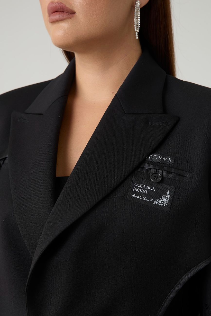 Жакет однобортный "Inside out", черный