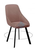 Стул DikLine 246 поворотный опоры чёрные