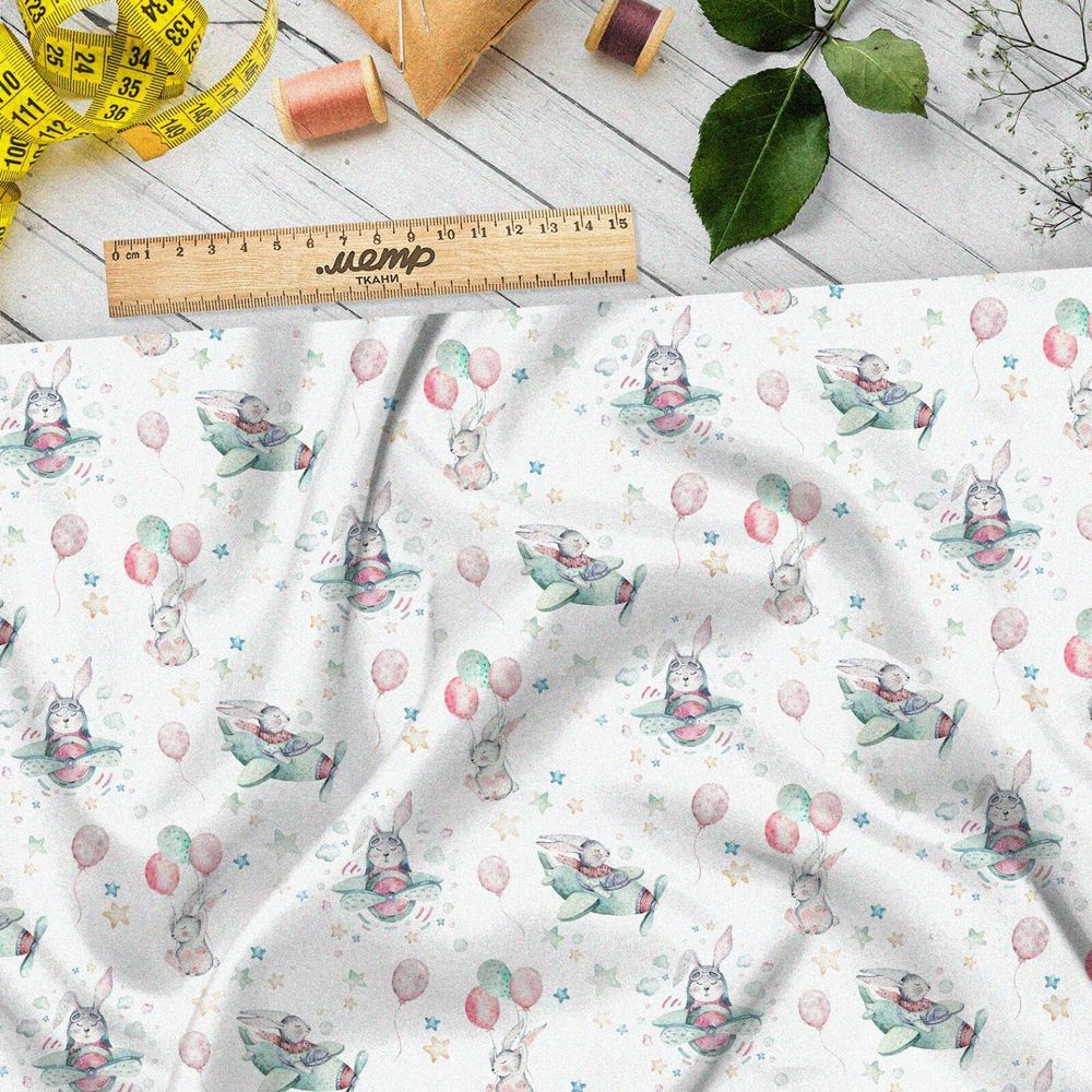 Ткань флис детская авиация