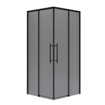 Душевое ограждение Niagara Nova NG-2830-34BLACK (100х100х195) квадрат,черный матовый,двери раздвижные,стекло тонированное,1 место