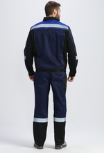 Костюм Вивантек-1 СОП У. (тк.Смесовая,240) брюки, т.синий/черный/васильковый