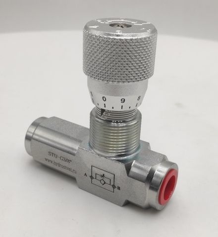 STU-G3/8-1111-1 - Дроссель трубного монтажа c рукояткой, G3/8, с обратным клапаном