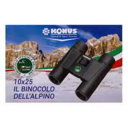 Бинокль Konus Alpino 10x25 — поставляется в подарочной коробке