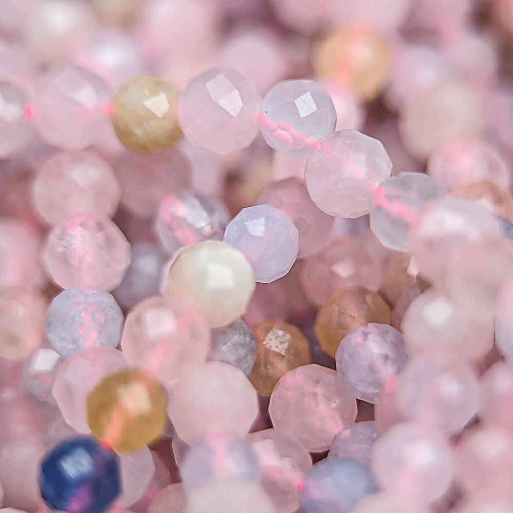 Берилл натуральный, бусины в форме шара 3,1мм, микроогранка