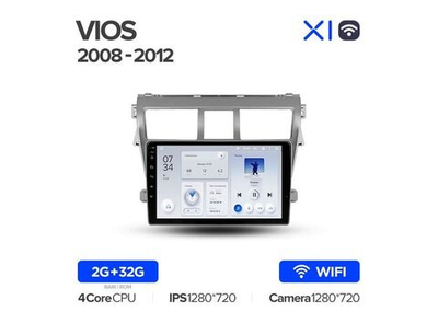 Магнитола Teyes X1 2-32 Wi-Fi Toyota Vios 2 2007 — 2013 9.0"