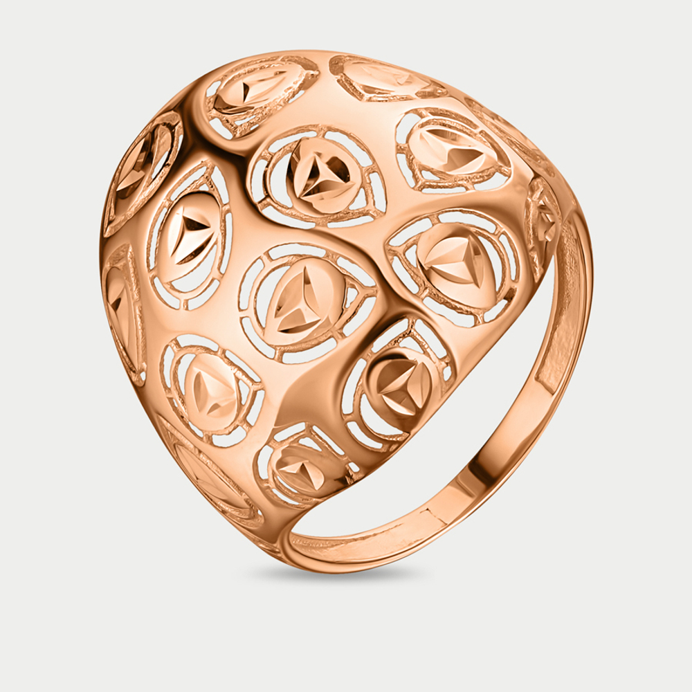 Кольцо женское из розового золота 585 пробы без вставки (арт. 01-10010-0941)