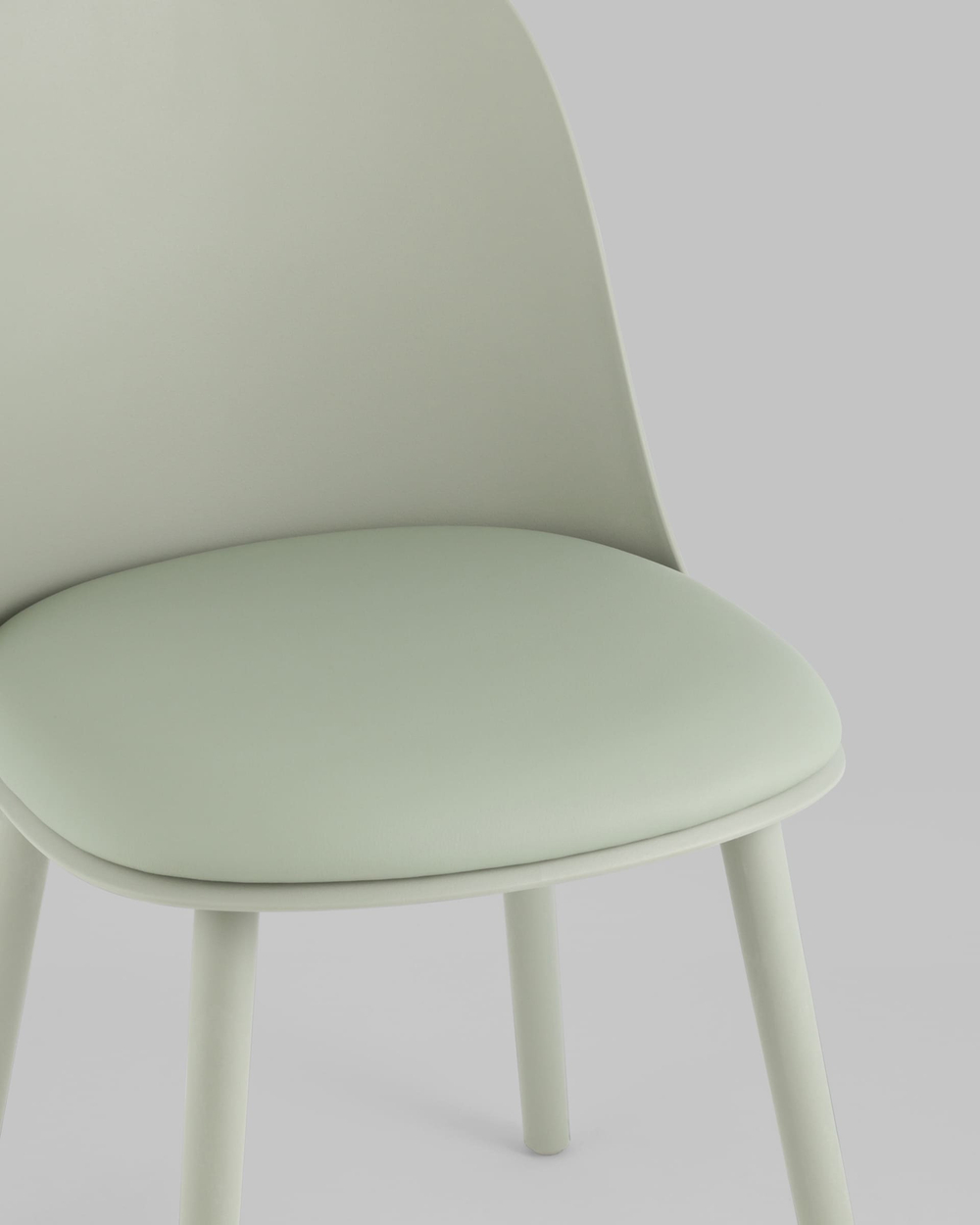 Стул Fog с подушкой пластик серо-зеленый