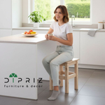 Табурет для кухни, 33х33х45, Одвар, деревянный, для кухни, сосна, лак, IKEA