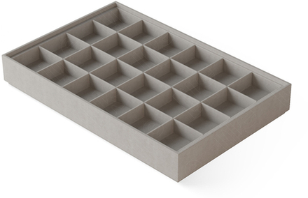 Планшет Альфа/1 серия/приподнятое дно/24 ячейки 03 (48х48 мм.)