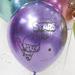 Воздушный Шар (12''/30 см) Brawl Stars, Команда бойцов, дизайн №1, Ассорти, хром, 2 ст