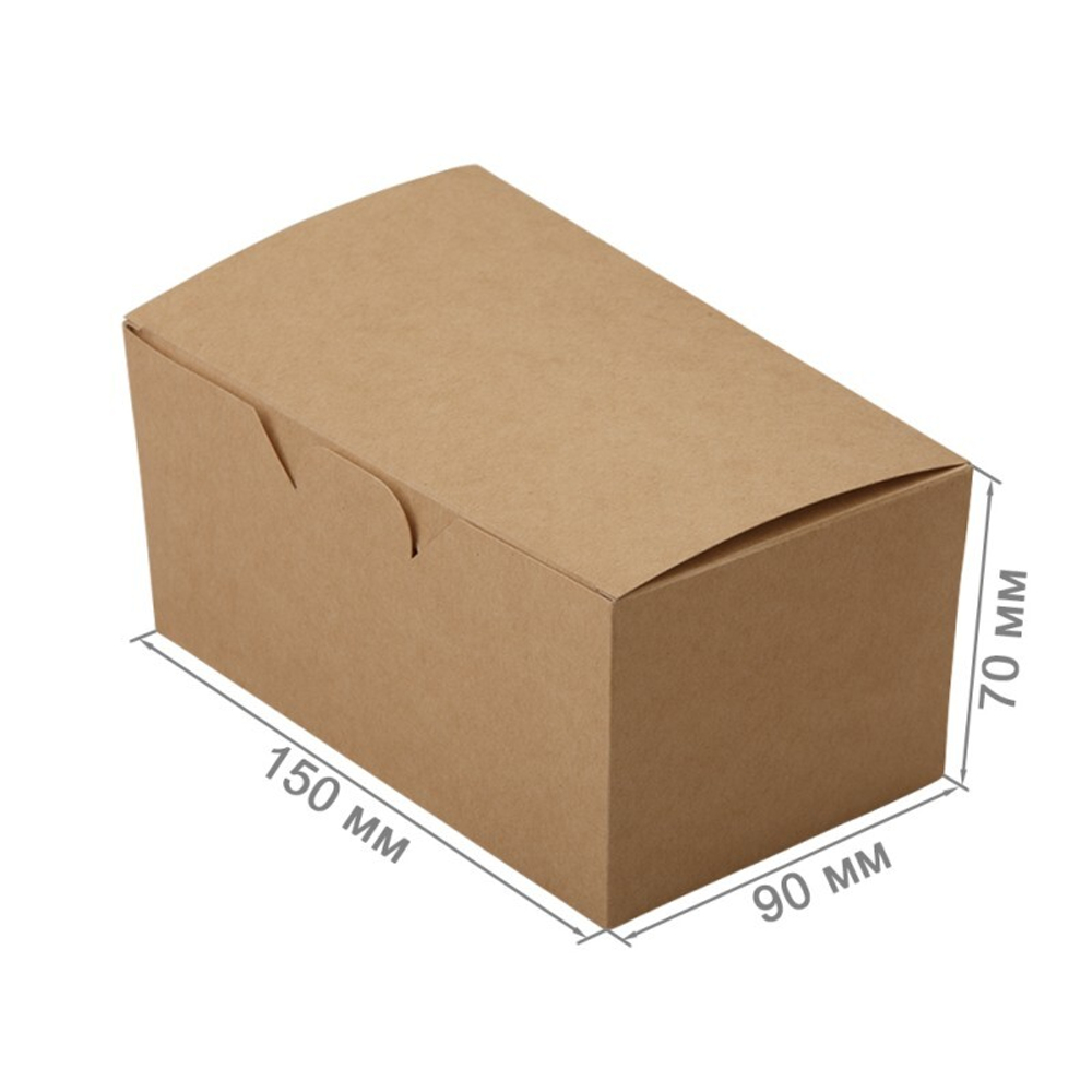 Упаковка OSQ Fast Food Box L 150*91*70мм для наггетсов, 950мл (500шт/кор) Крафт