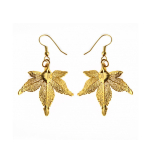 Серьги листья Ester Bijoux Японский Клён LF55C-G BR