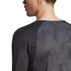 Мужское теннисное поло adidas Paris Long Sleeve Men - Dark Grey, Black