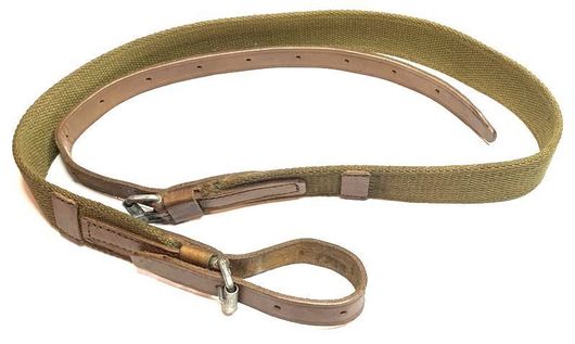 Ремень ППШ брезентовый с кожаными ремешками, оригинал СССР