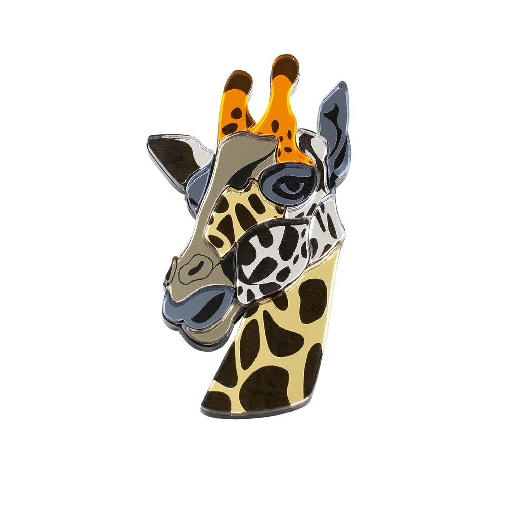 Жираф / Giraffe , brooch, Gold