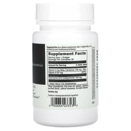 Витамин Е DaVinci Laboratories of Vermont, CoQsol, 100 мг, 30 мягких таблеток