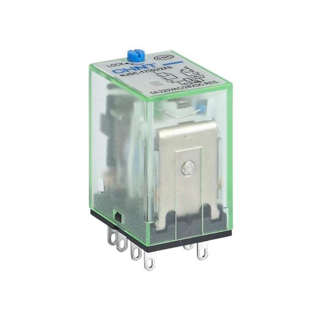 Реле промежуточное с кнопкой тестирования NJDC-17/2ZS 2 конт. 5А AC380В (R) CHINT 651152