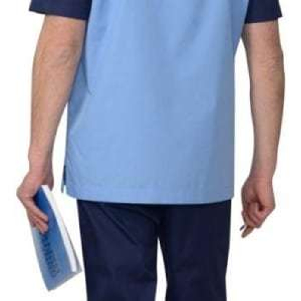 Костюм  мужской: куртка, брюки, тёмно-синий с голубым