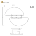 Управляемая светодиодная люстра MODENA 80W R-RC-540x640x55-WHITE/WHITE-220-IP20