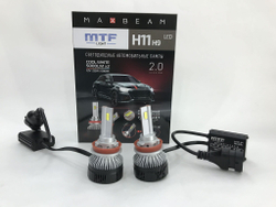 Светодиодные лампы ближнего и габаритного света для Toyota Camry 2006-11 (XV40) MTF Light H11 MaxBeam 5000lm 6000K, 12V 55W (к-т 2 шт.)+W5W Firefly 5500K 70lm (к-т 2 шт.)