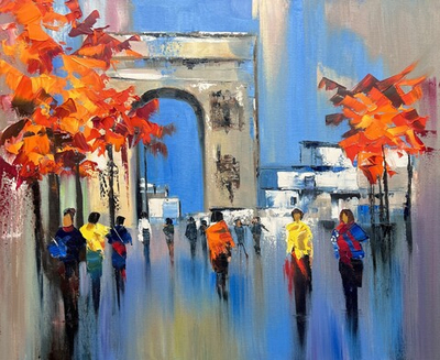 Пейзаж мастихином