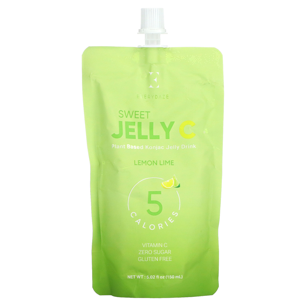 Everydaze, Sweet Jelly C, желейный напиток из конжака на растительной основе, лимон и лайм, 150 мл (5,02 жидк. Унции)