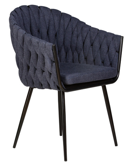 Стул обеденный DOBRIN MATILDA, синяя ткань (LAR-275-29)