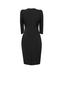 Платье чёрное с фигурной горловиной 09-02-19FW