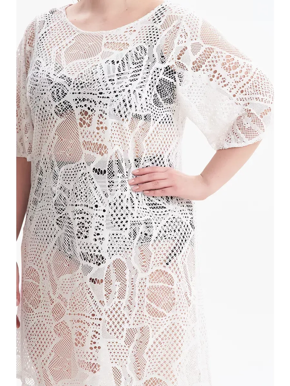 Платье туника пляжная накидка белая