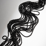 Черная шпинель синтетическая, 2мм, шар, микроогранка