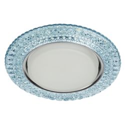 DK LD26 BL/WH Светильник ЭРА декор cо светодиодной подсветкой Gx53, голубой | Встраиваемые LED светильники