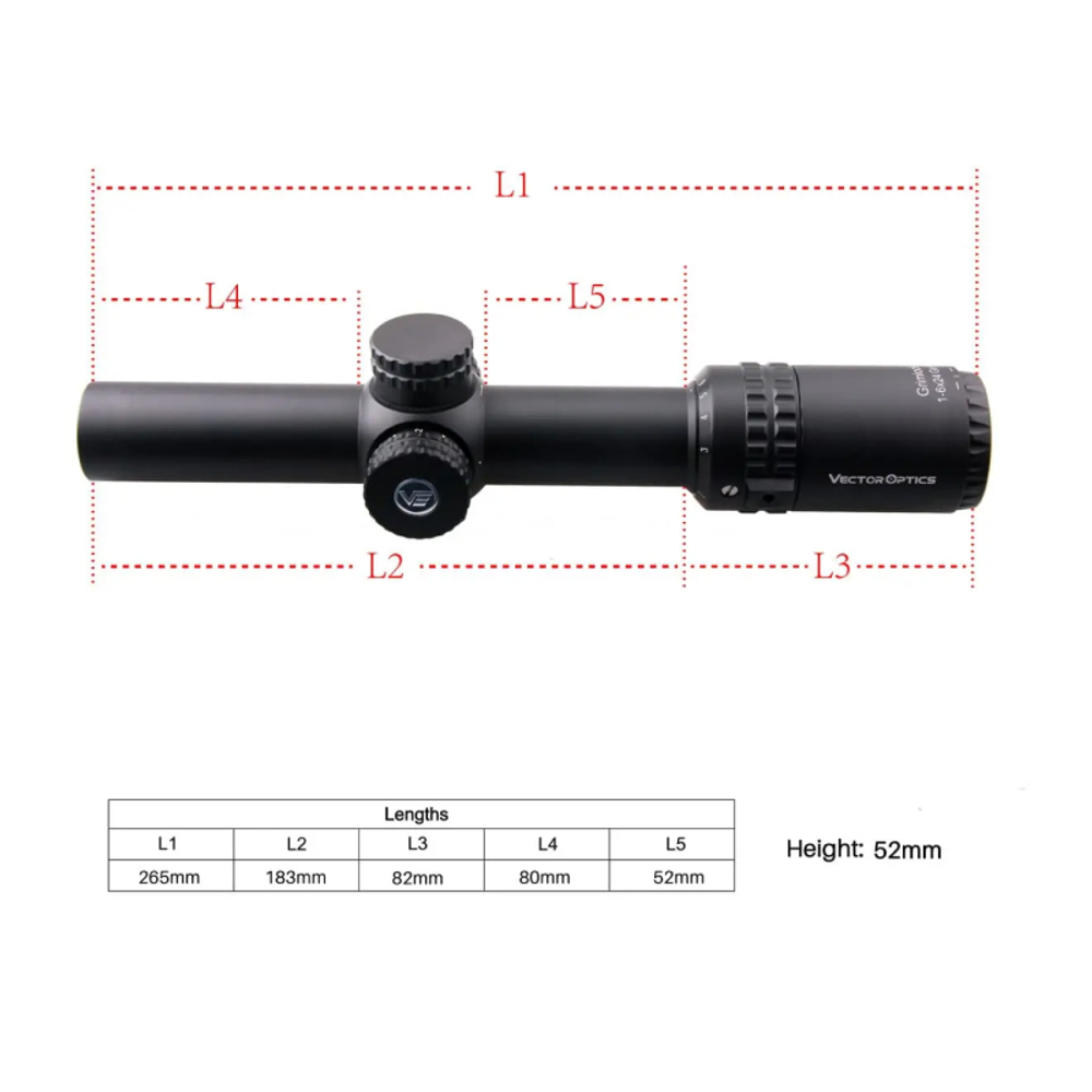 Оптический прицел Vector Optics SFP Grimlock 1-6x24 GenII