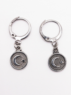 Серьги Полумесяц со звездой