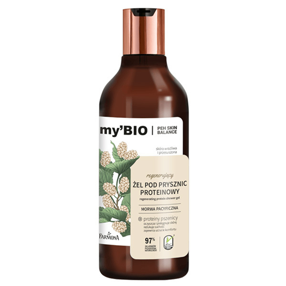 Регенерирующий протеиновый гель с Шелковицей Farmona My BIO Regenerating Shower Gel 500мл