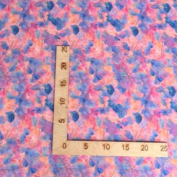 РОЗОВО-ГОЛУБОЙ ВЬЮНОК, АКВАРЕЛЬ - 100% ХЛОПОК 5