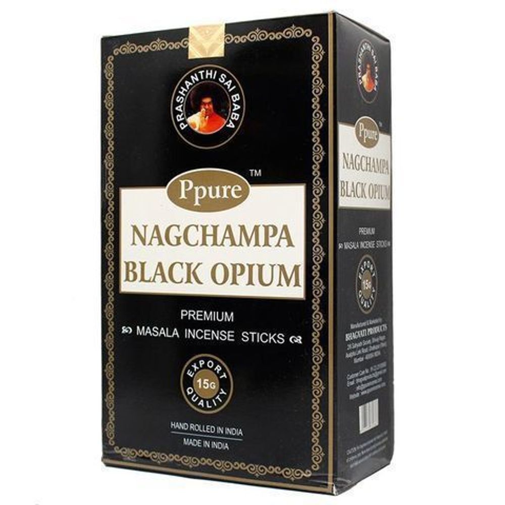 Ppure Nag Champa Black Opium Благовоние-масала Черный Опиум 15 г