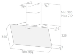 Каминная вытяжка Elica SHIRE WH/A/90 NO PLUG