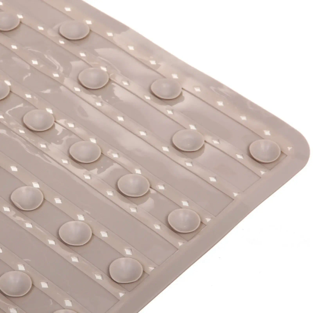 Коврик в ванну Селфи 68х38 ПВХ Лофт бежевый