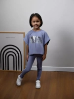 Футболка детская оверсайз укороченная с принтом