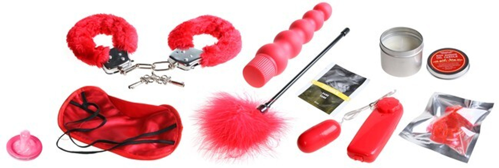 Набор для романтической ночи Red Romance Gift Set (Цвет: красный)