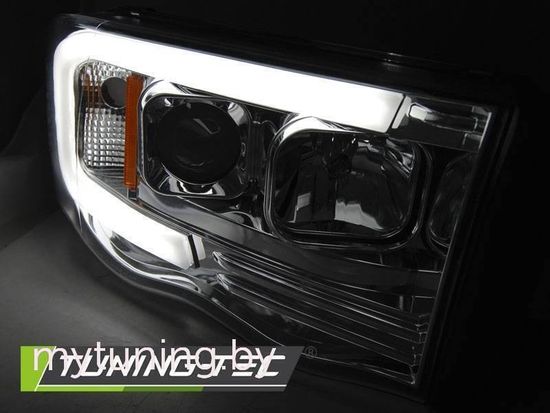 Передние фары TUBE LIGHT CHROME для Dodge Ram 02-06