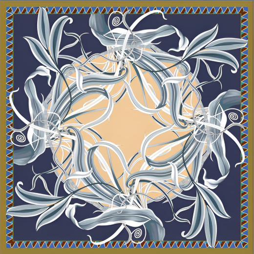 Платок двойной печати 88x88 см AV-HA32401