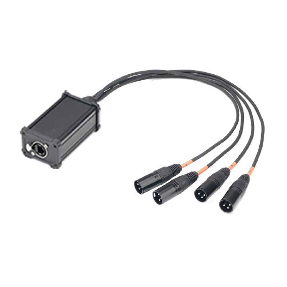 DMX кабель переходник, 4хXLR(3p)male - RJ-45, Soundking