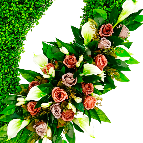 183 Венок ритуальный "Самшит" 125 см