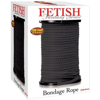 Веревка для связывания 61 м Bondage Rope Black (Цвет: черный)