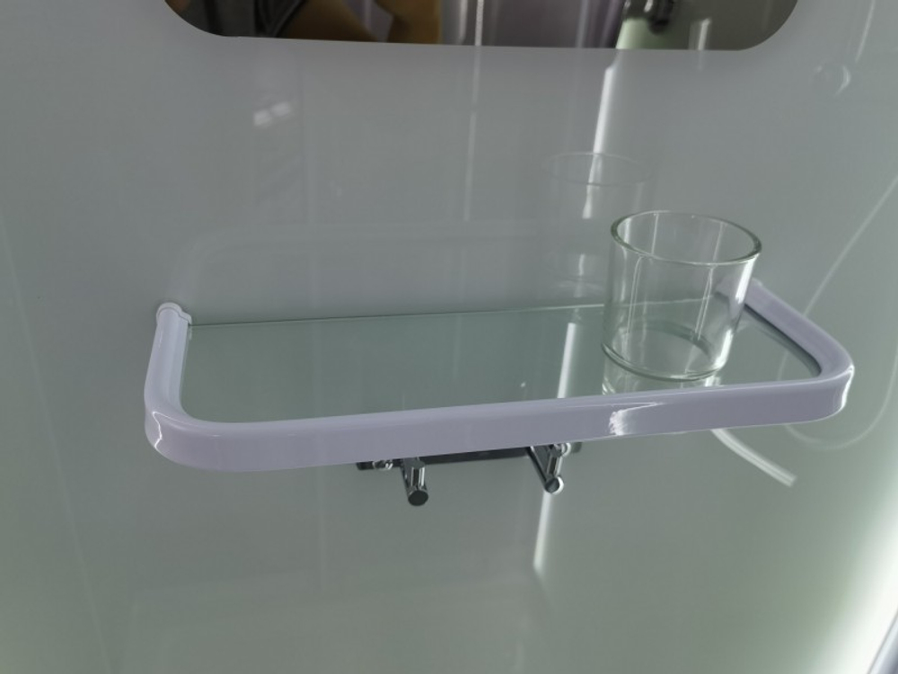 Душевая кабина Esbano (Эсбано) ES-L110CR, с низким поддоном, с электрикой и LED освещением, 110х110х210