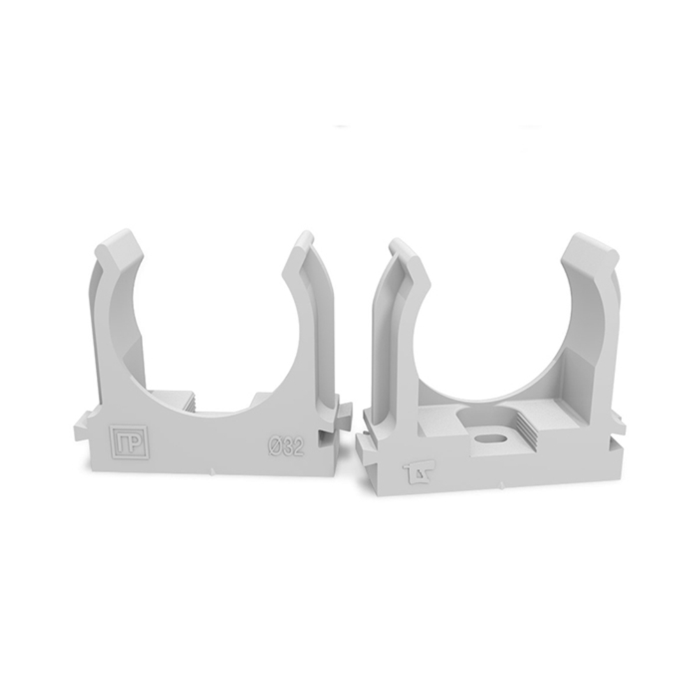 Крепеж-клипса для труб для монтажного пистолета серая д32 (25шт/500шт уп/кор) Промрукав Крепеж-клипса для труб для монтажного пистолета серая д32 (25шт/500шт уп/кор) Промрукав