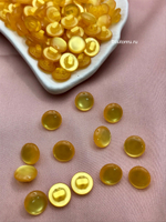 Пуговицы блузочные луна на ножке желтый